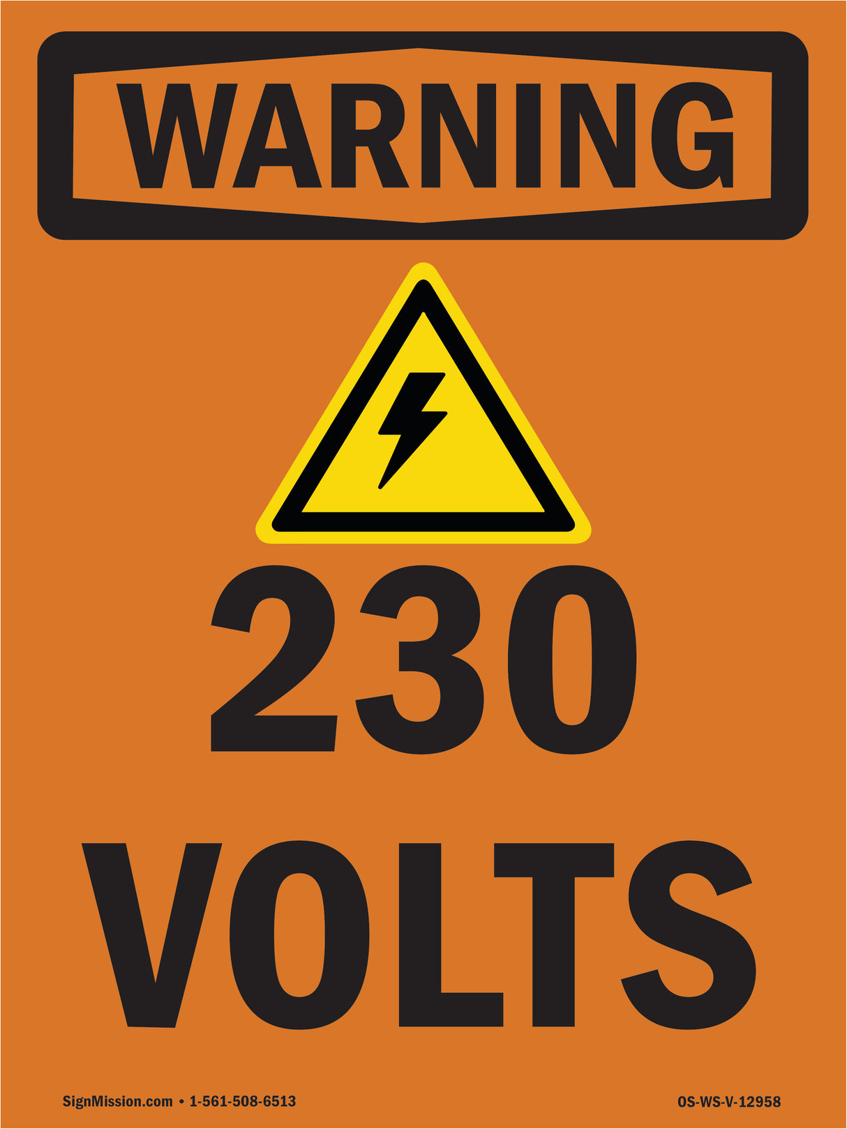 230 Volts With Symbol