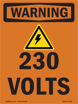 230 Volts With Symbol