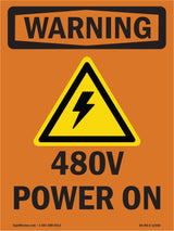 480V Power On With Symbol