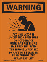 Accumulator Is Under High Pressure With Symbol