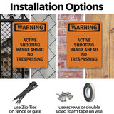 Active Shooting Range Ahead No Trespassing