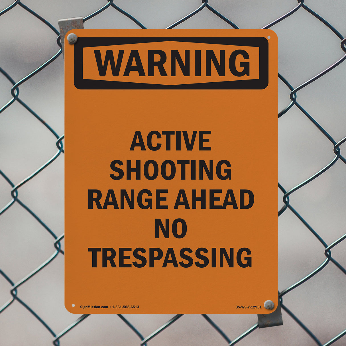Active Shooting Range Ahead No Trespassing