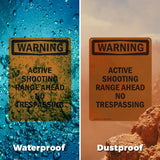 Active Shooting Range Ahead No Trespassing