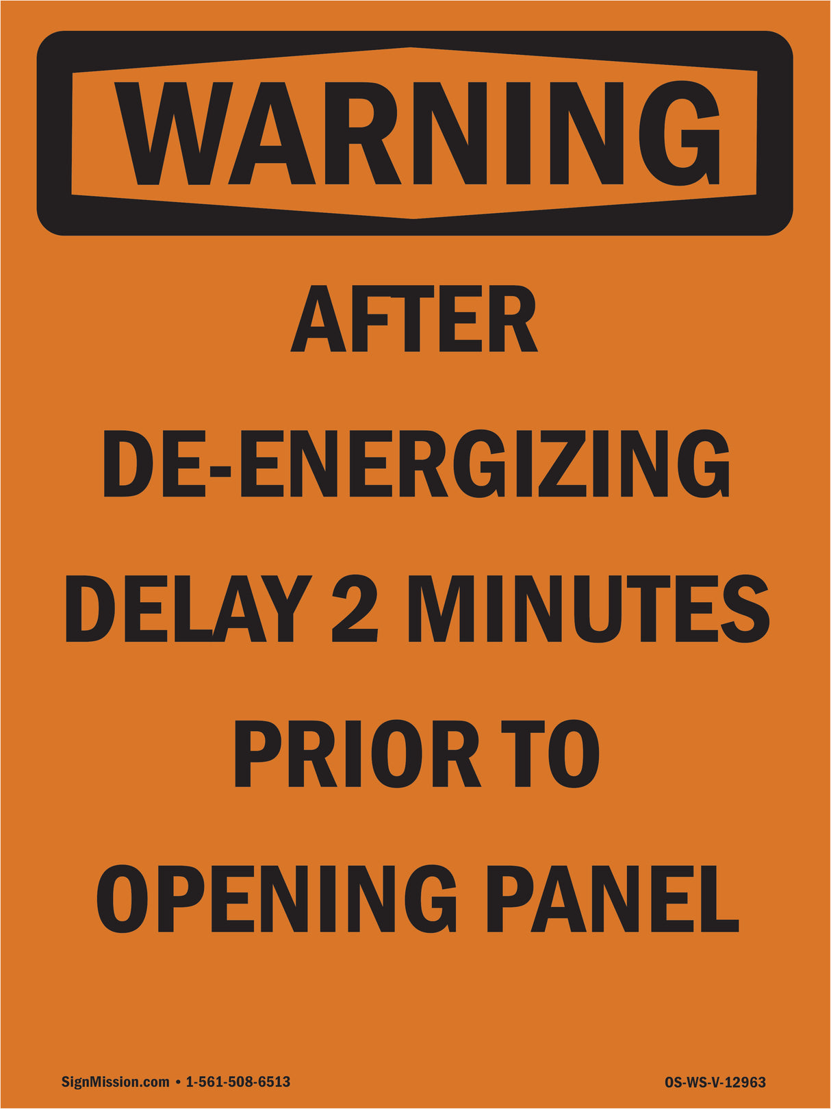 After De-Energizing Delay 2 Minutes Prior