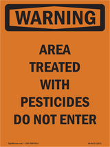 Treated With Pesticides Do Not Enter