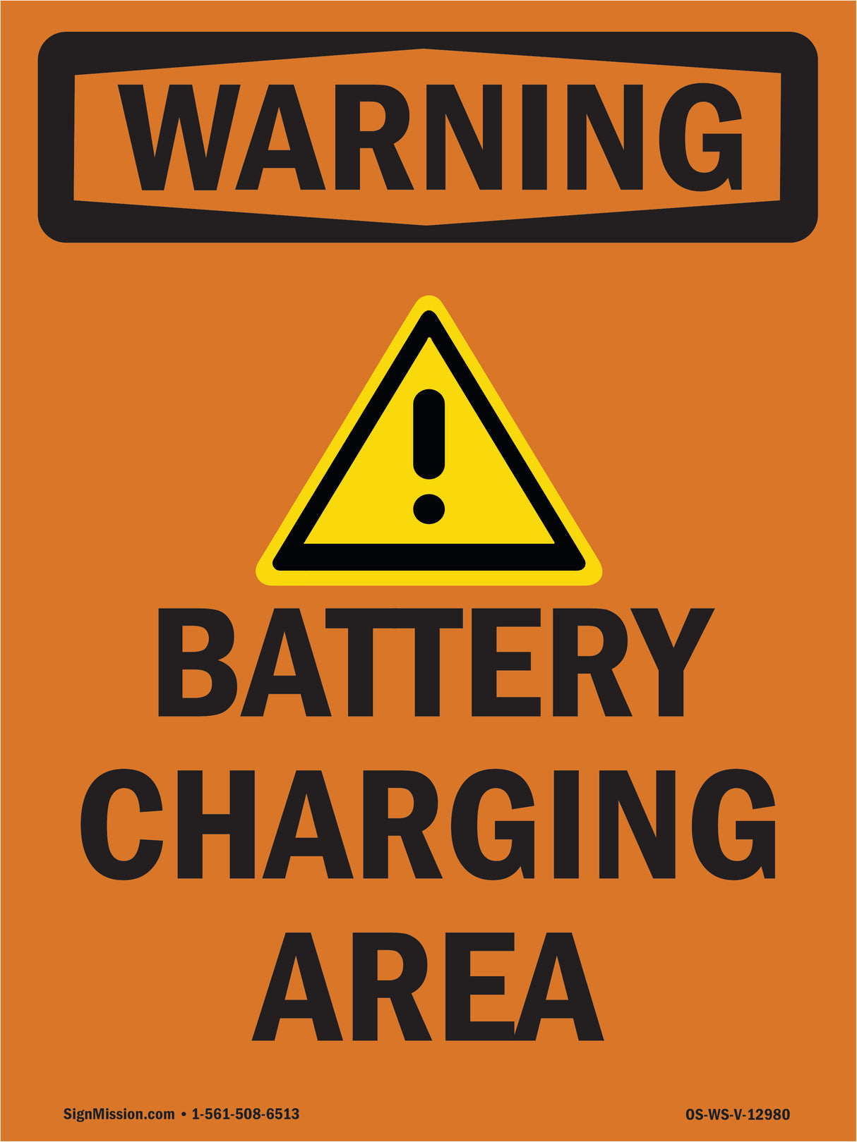 Battery Charging Area Bilingual