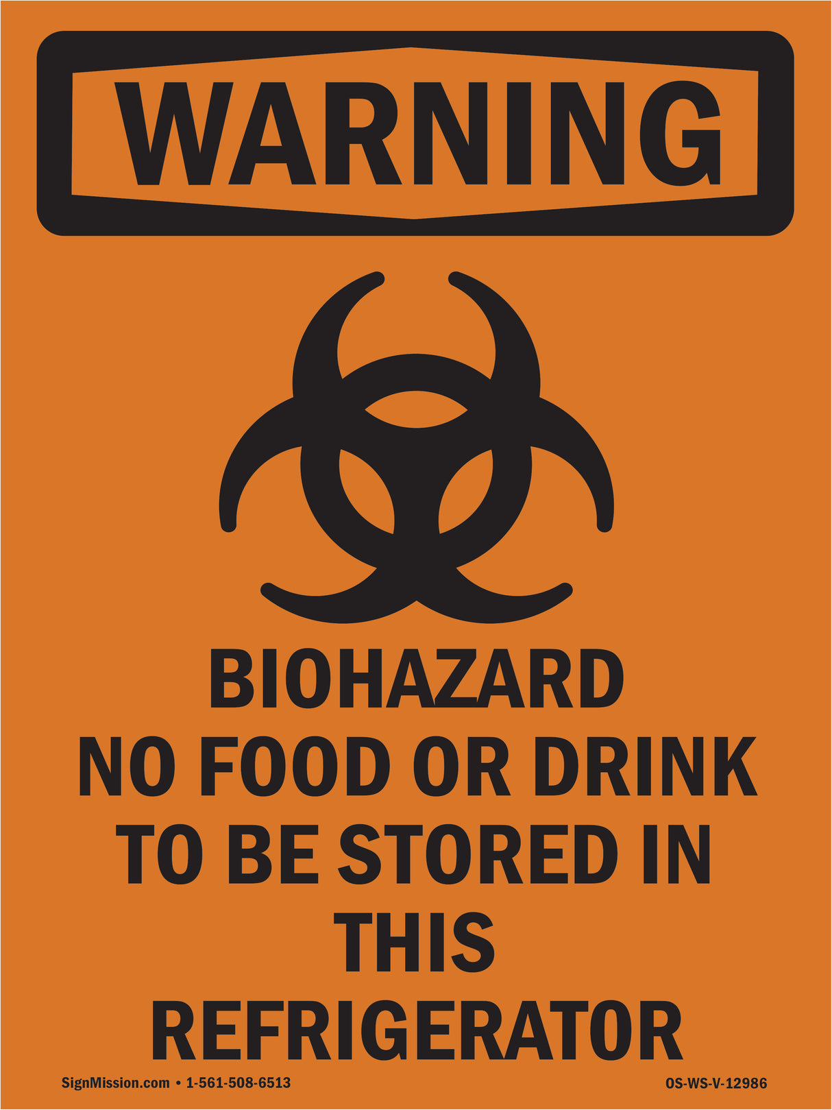 Biohazard No Food Or Drink