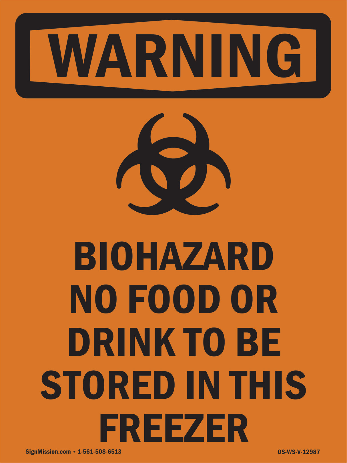Biohazard No Food Or Drink Bilingual