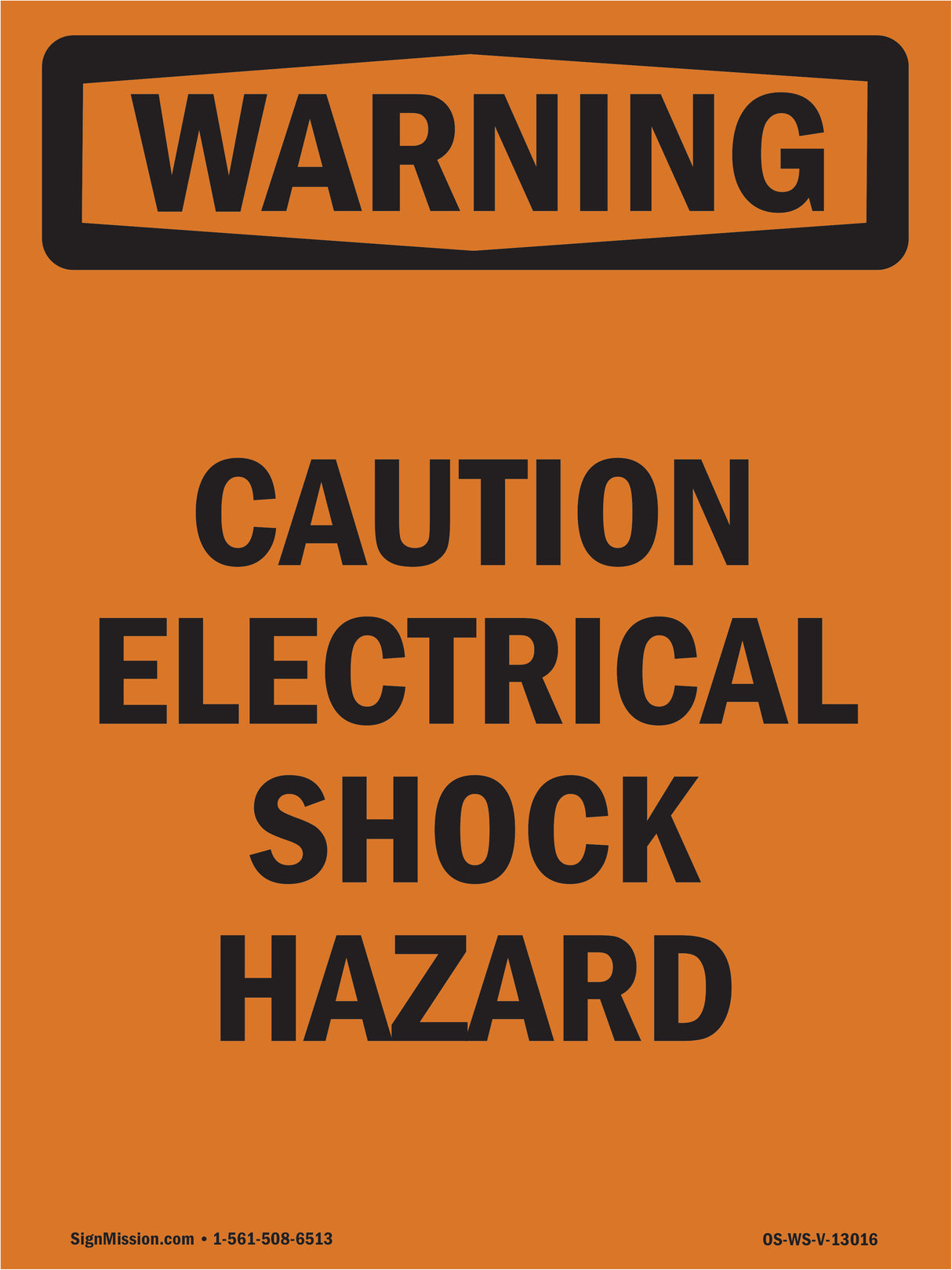 Caution Electrical Shock Hazard