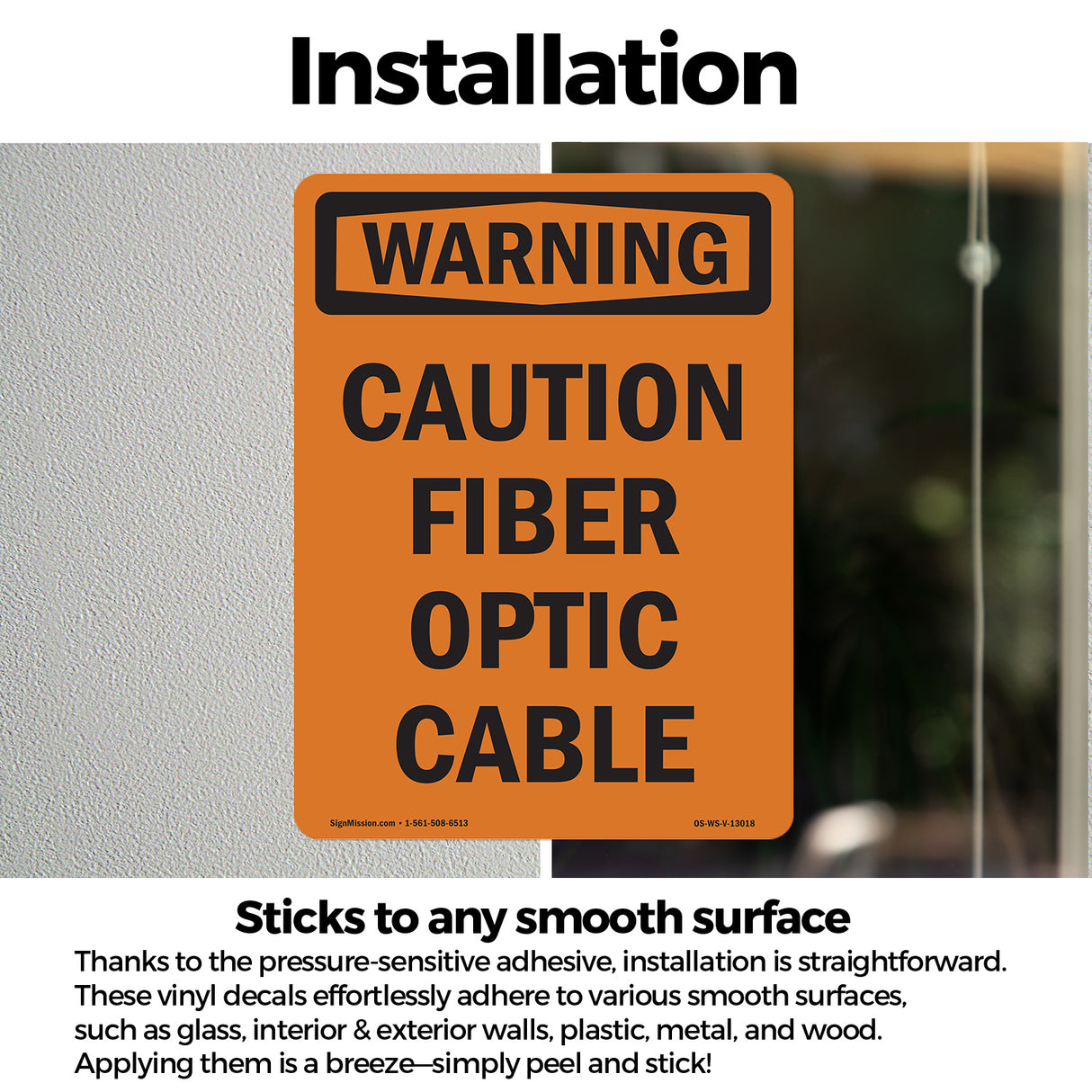 Caution Fiber Optic Cable