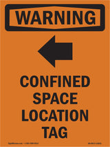 Confined Space Location Tag With Symbol