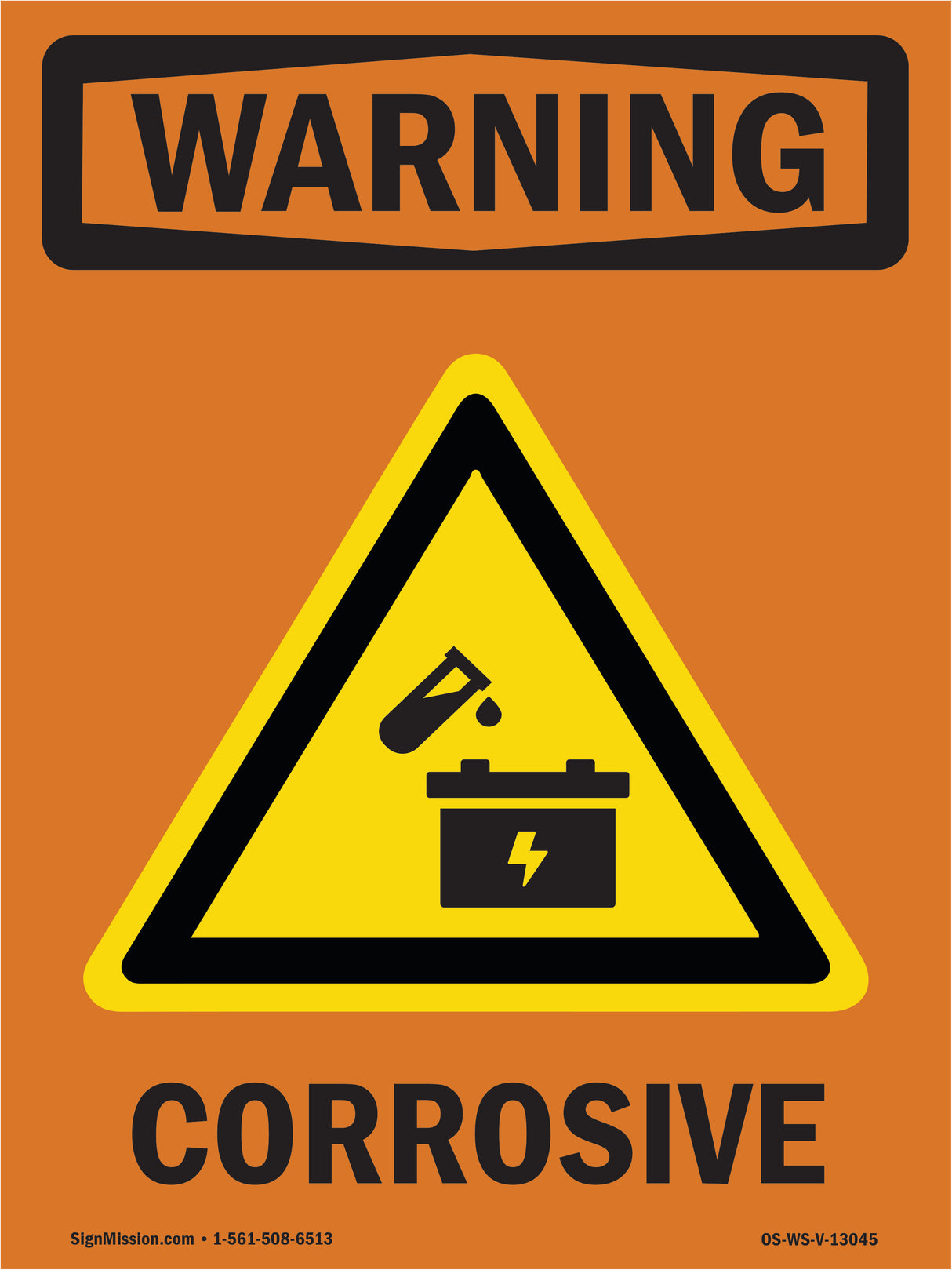 Corrosive - Material Corrosivo Bilingual