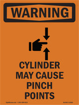 Cylinder May Cause Pinch Points With Symbol