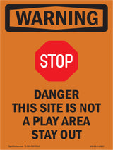 Danger This Site Is Not A Play With Symbol