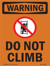 Do Not Climb With Symbol