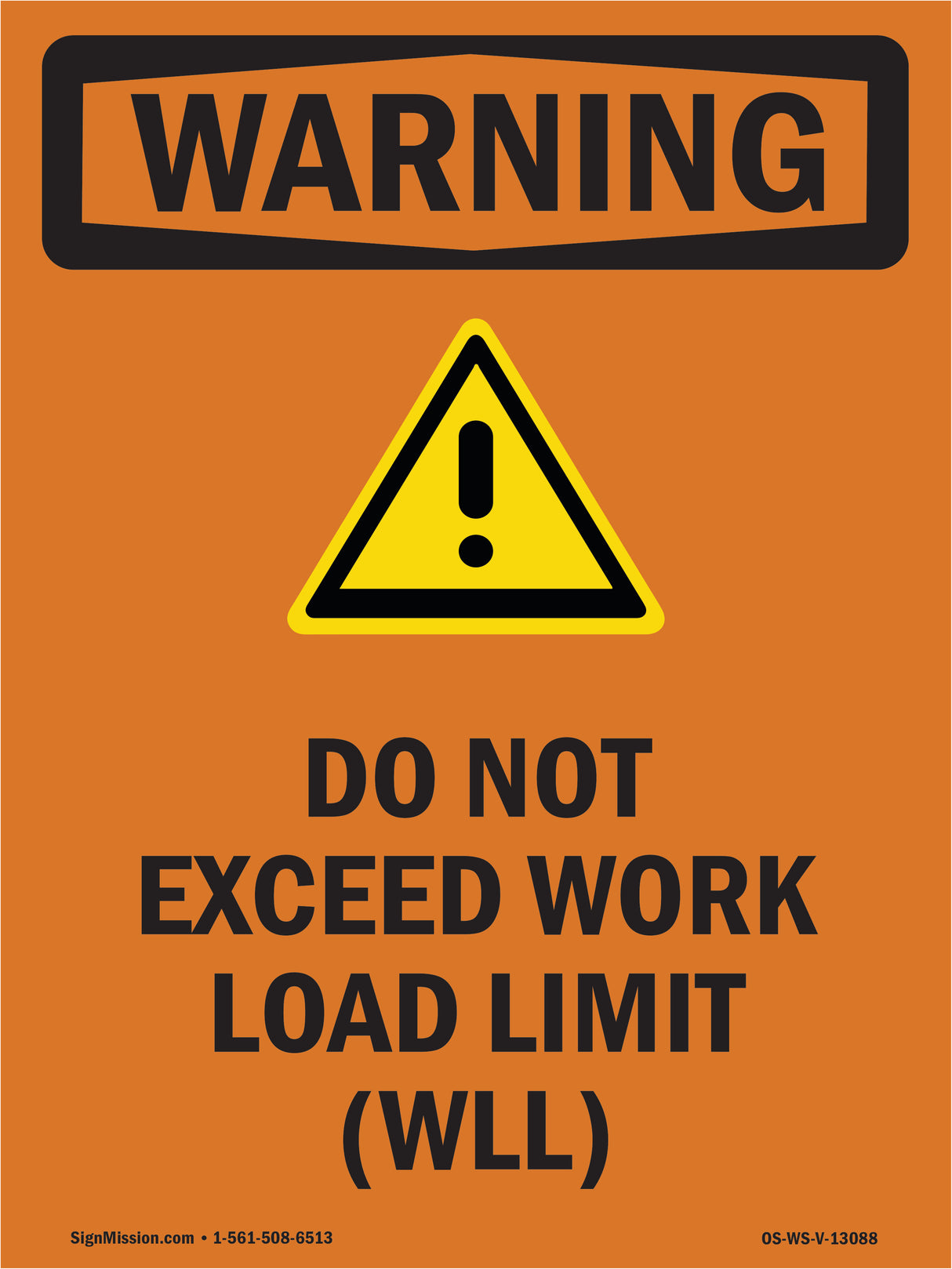 Do Not Exceed Work Load Limit Wll