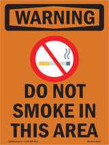 Do Not Smoke In This Area Bilingual