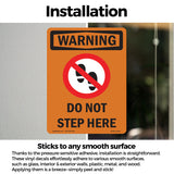 Do Not Step Here With Symbol