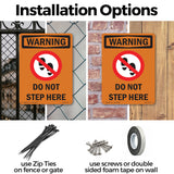 Do Not Step Here With Symbol