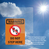 Do Not Step Here With Symbol