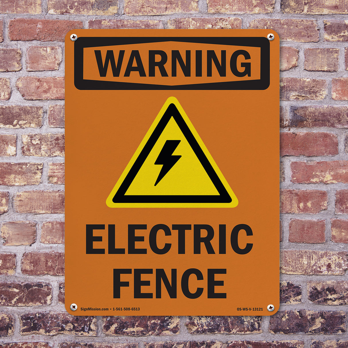 Electric Fence With Symbol