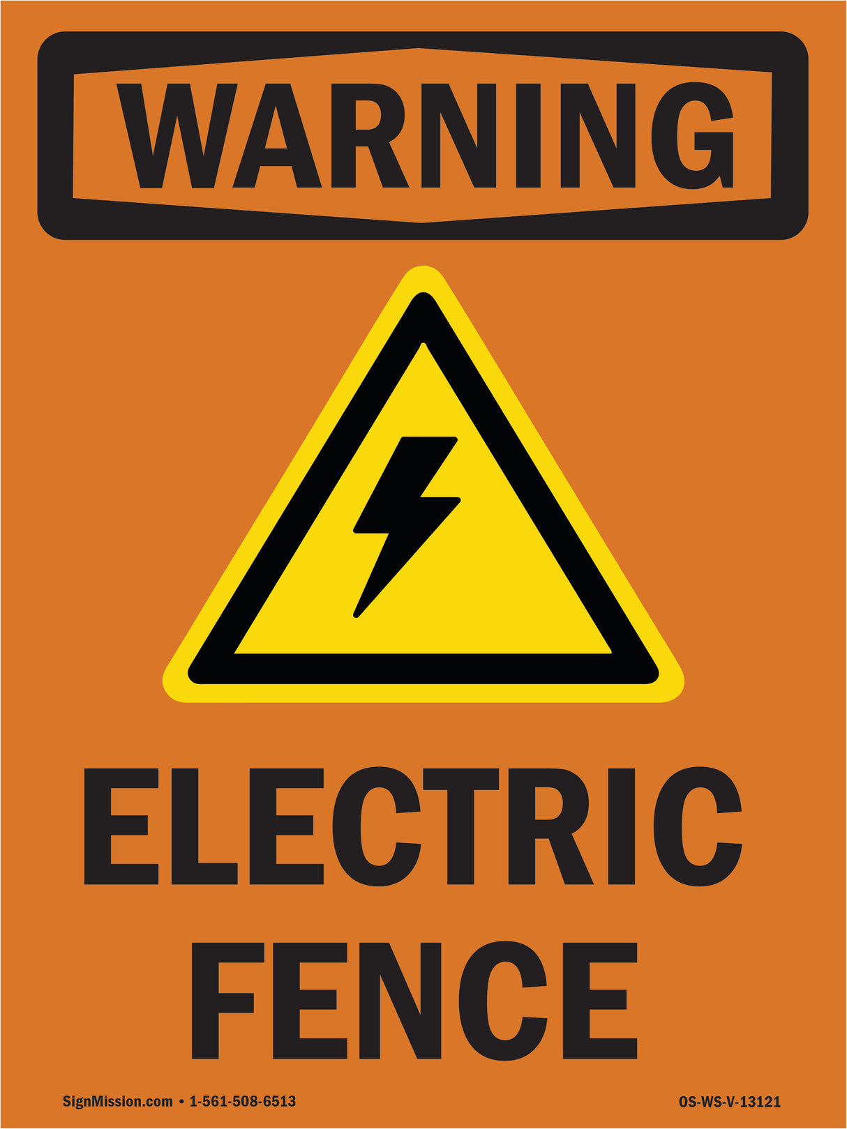 Electric Fence With Symbol