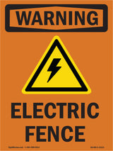 Electric Fence With Symbol