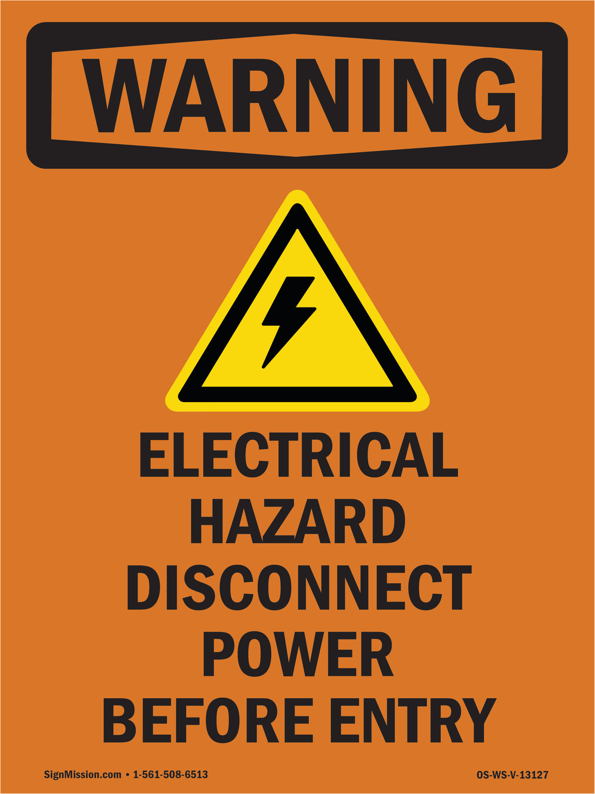 Electrical Hazard Disconnect With Symbol