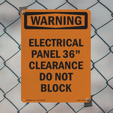 Electrical Panel 36 Clearance Do Not Block