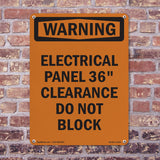 Electrical Panel 36 Clearance Do Not Block