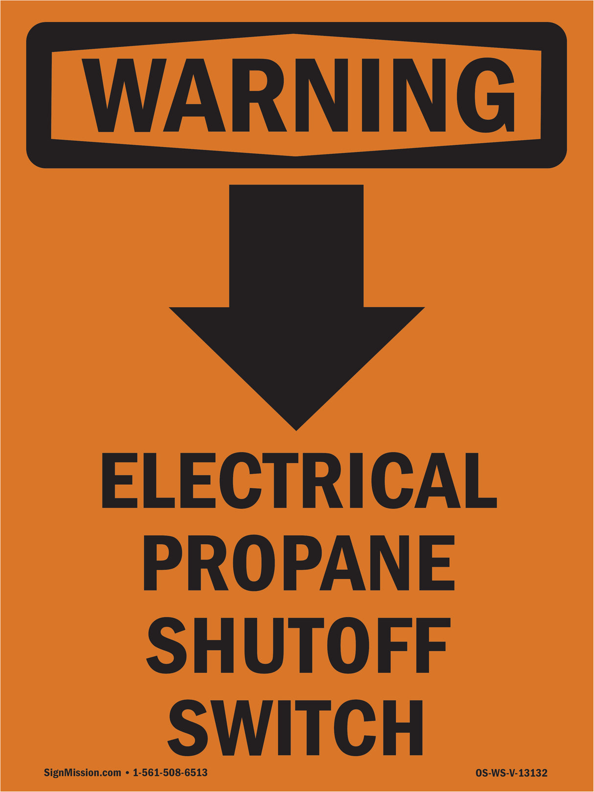 Electrical Propane Shutoff Switch With Symbol