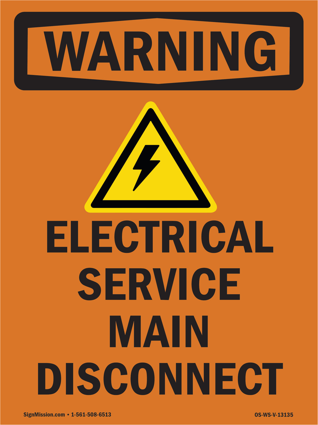 Electrical Service Main Disconnect With Symbol