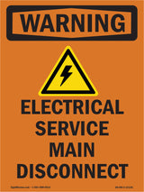 Electrical Service Main Disconnect With Symbol