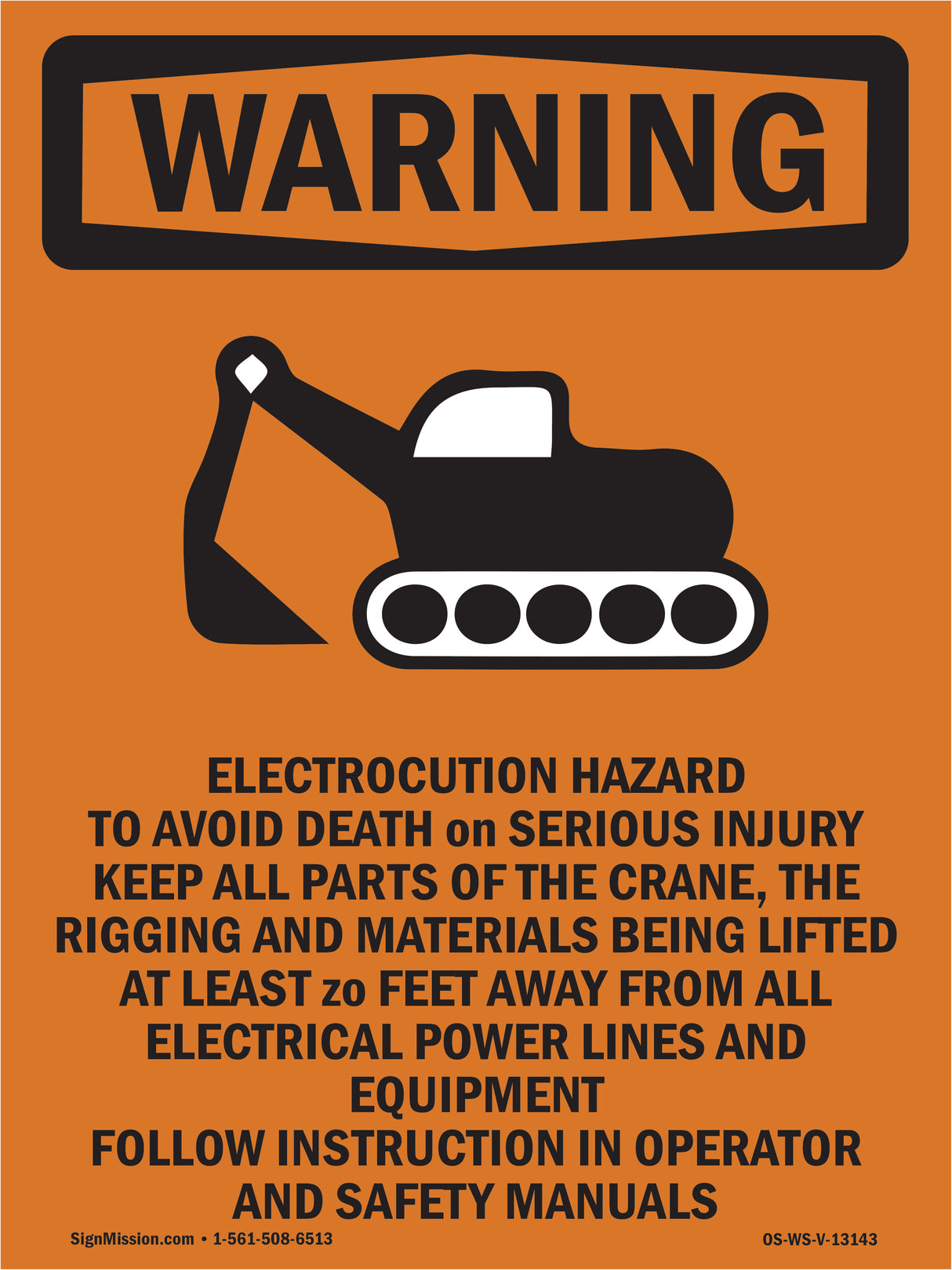 Electrocution Hazard Crane