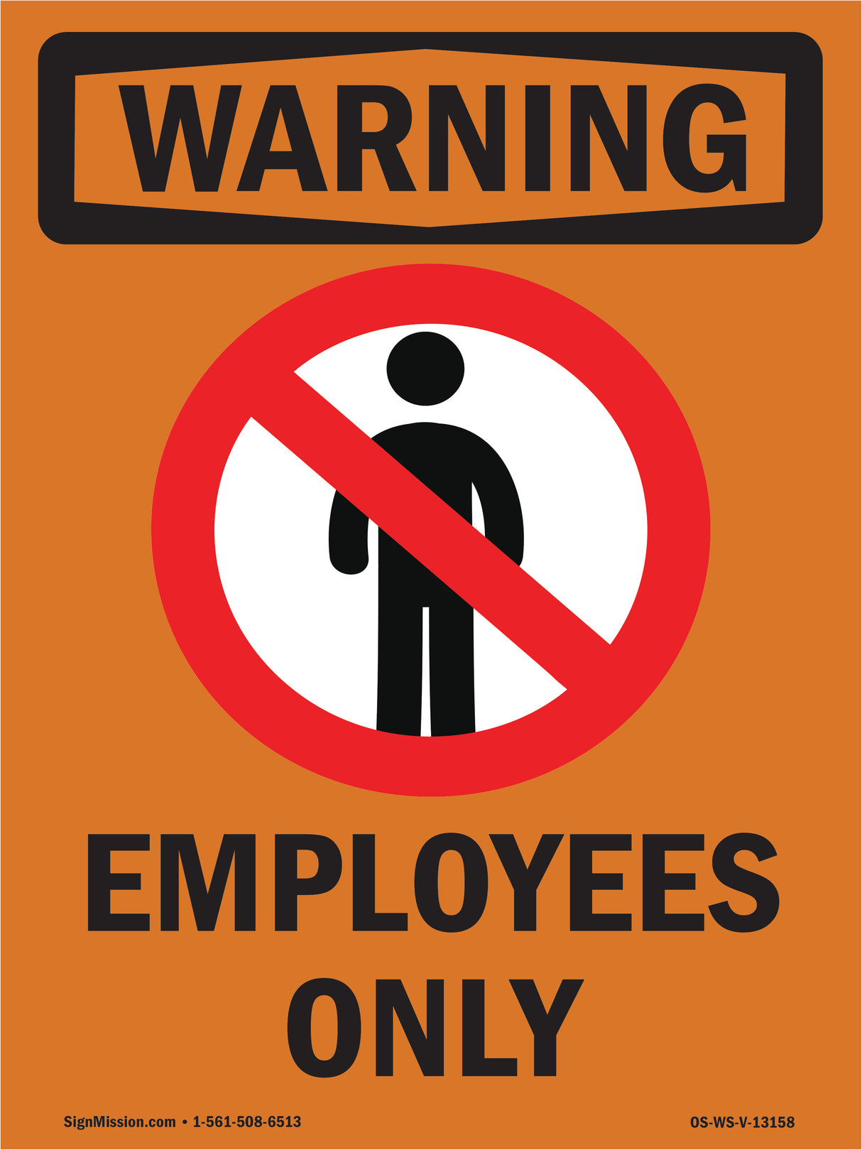 Employees Only With Symbol