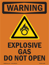 Explosive Gas Do Not Open With Symbol