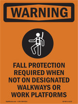 Fall Protection Required When With Symbol