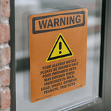 Food Allergy Notice Please Be With Symbol