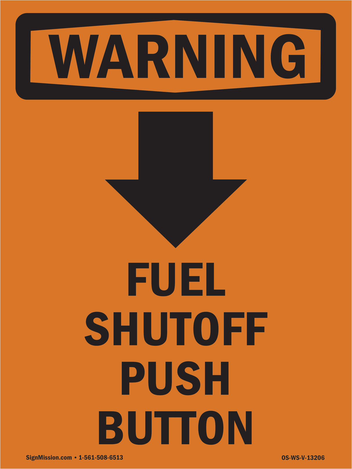 Fuel Shutoff Push Button [Down Arrow] With Symbol