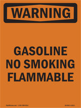 Gasoline No Smoking Flammable