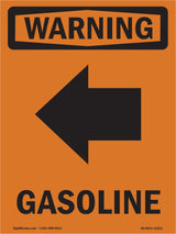 Gasoline [Left Arrow] With Symbol