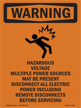 Hazardous Voltage Multiple Power With Symbol