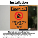 Hot Surface Do Not Touch With Symbol