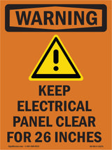 Keep Electrical Panel Clear With Symbol