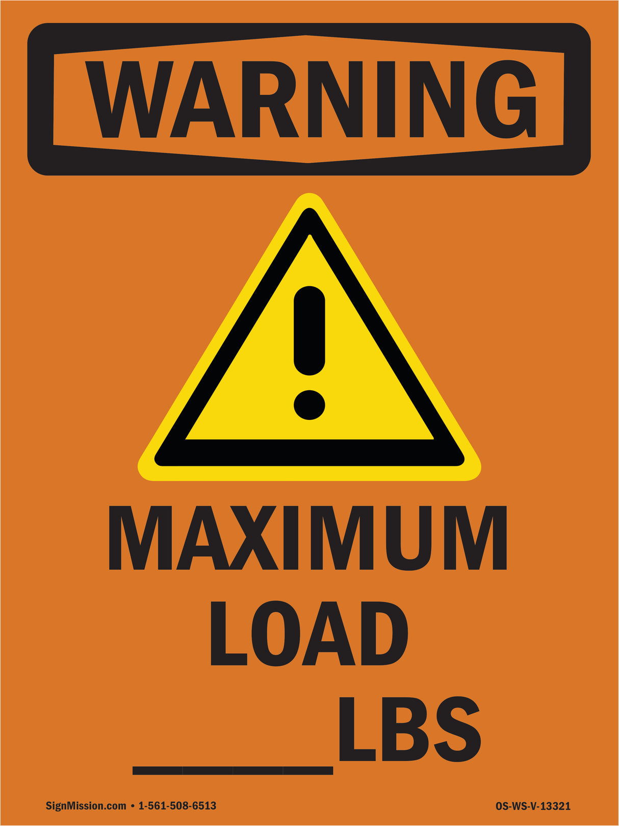 Custom Maximum Load - Lbs