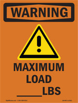 Custom Maximum Load - Lbs
