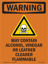 May Contain Alcohol, Vinegar With Symbol