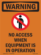 No Access When Equipment Is With Symbol