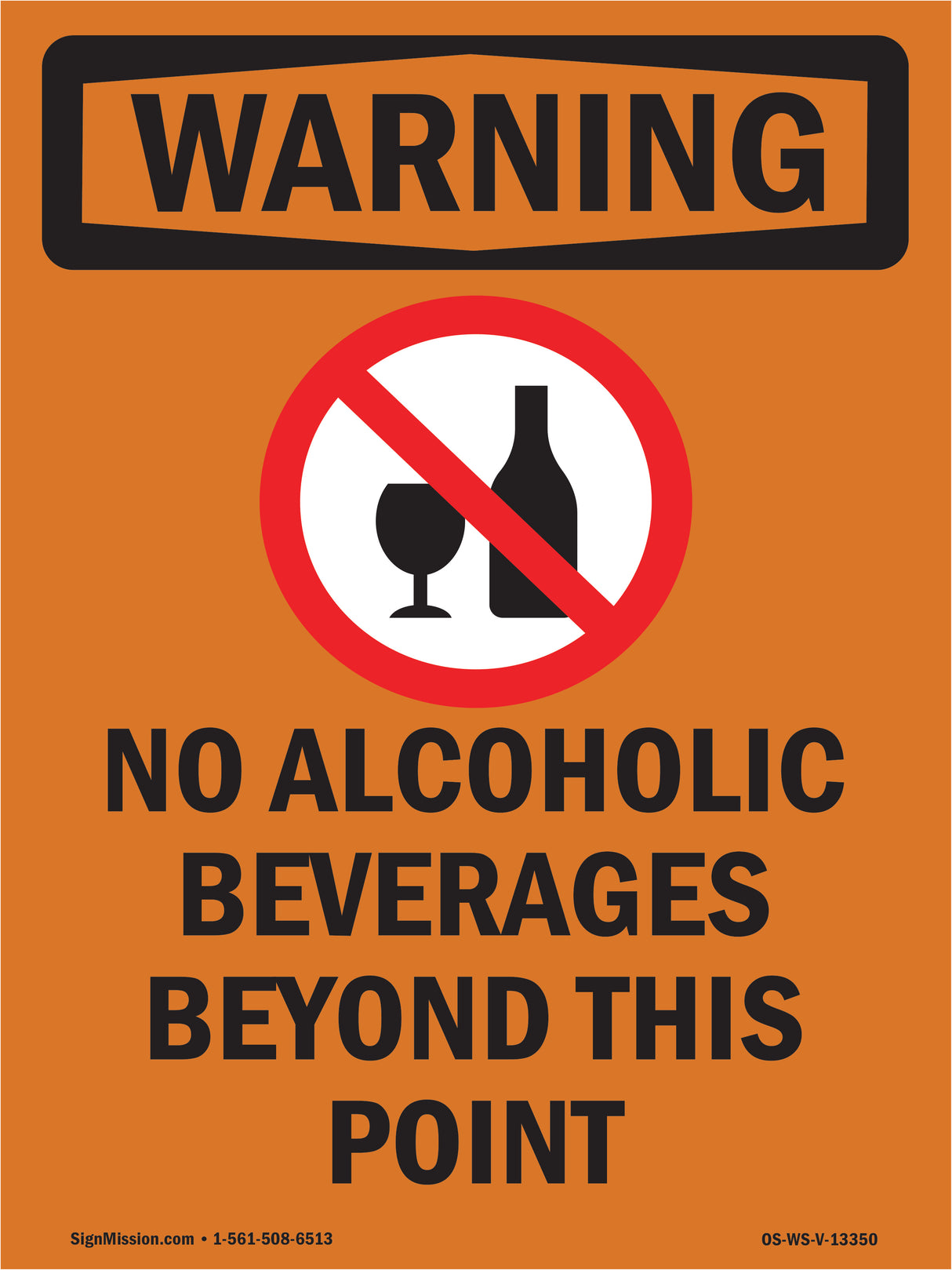 No Alcoholic Beverages Beyond This Point