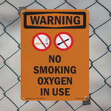 No Smoking Oxygen In Use Bilingual